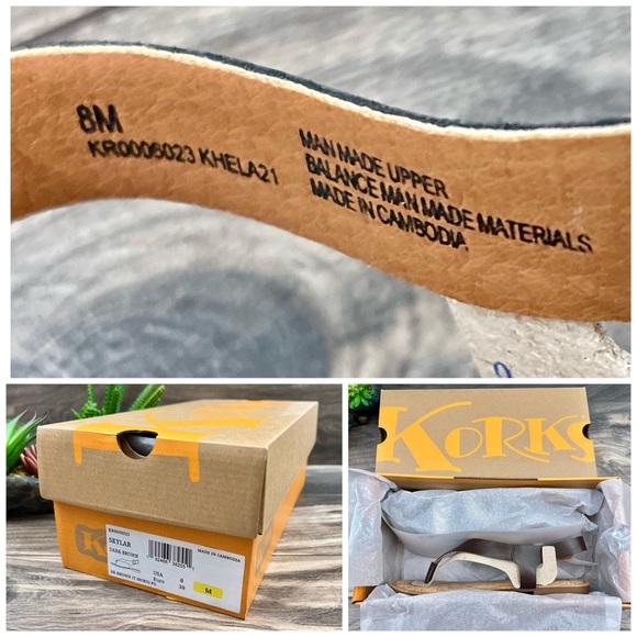 NIB Korks by Kork Ease Skylar Flat Toe Post Thong Sandal Dark Brown PU - Picture 11 of 12